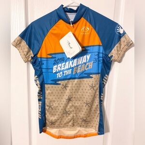 NWT Primal Bike MS Breakaway to the Beach 2014 Sport Cut Full Zip Raglan Jersey